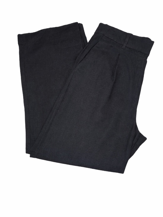 Old Navy Taylor Wide Leg Pants Medium Extra High Rise Linen Blend Black - Picture 2 of 9